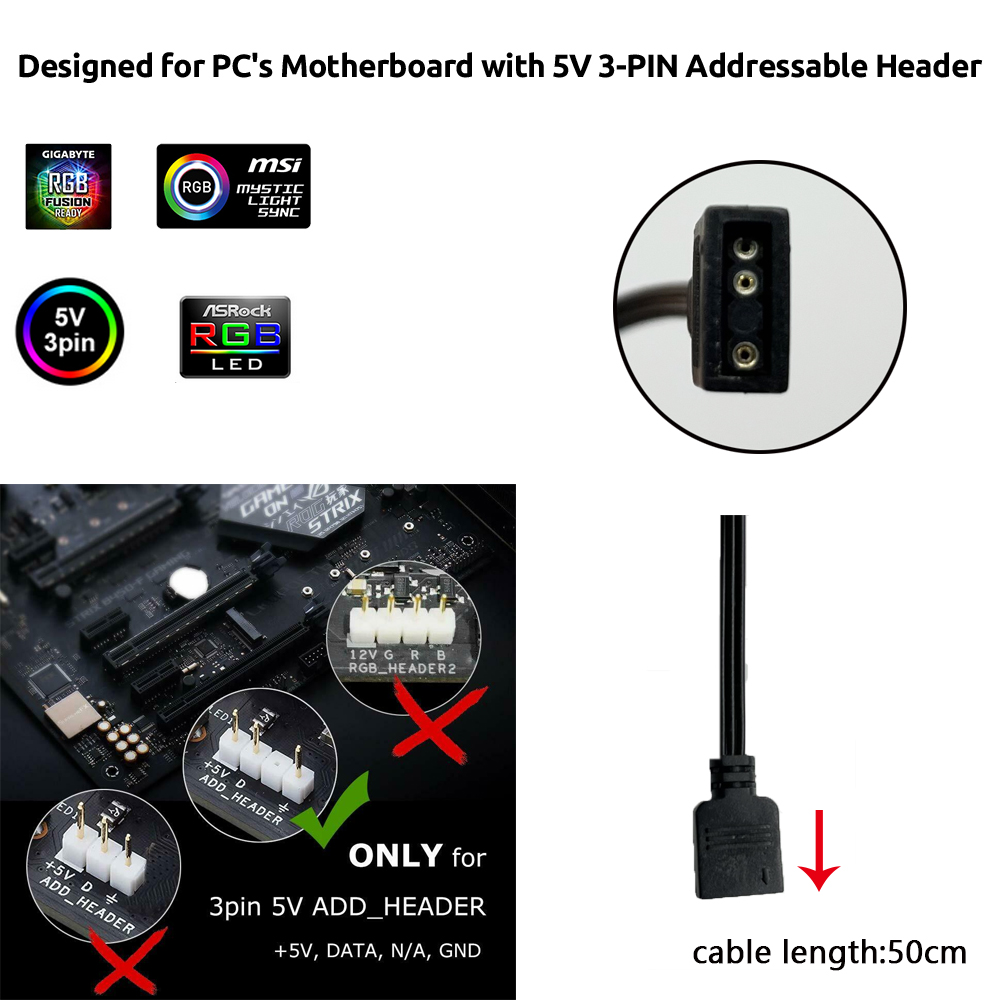 Striscia LED RGB 5V ARGB 3Pin  - Gaming Accessories Led recensione e prezzo